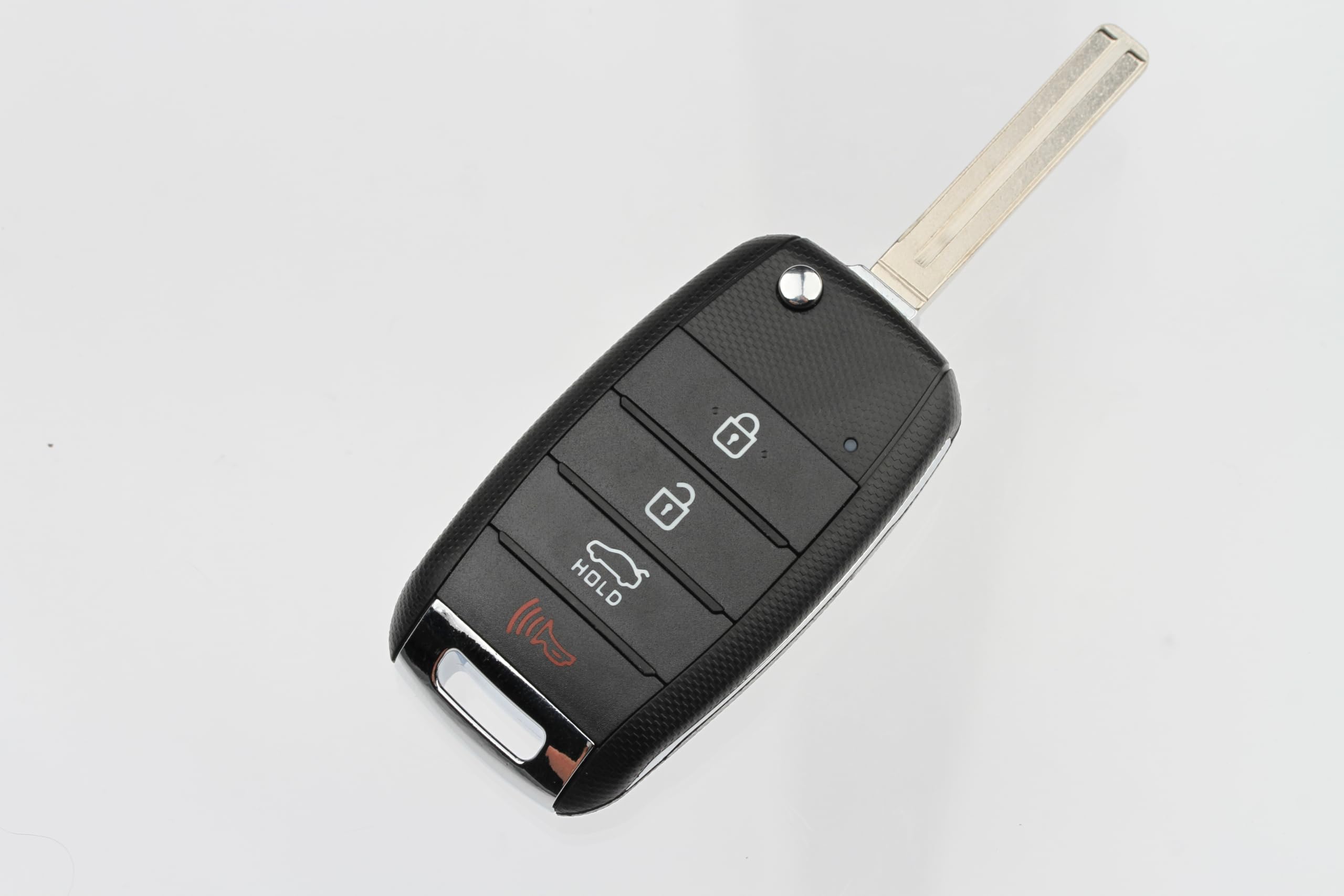 FOBTEK Flip Key Fob Shell Case & Button Pad for Kia TQ8-RKE-3F05, 4-Button